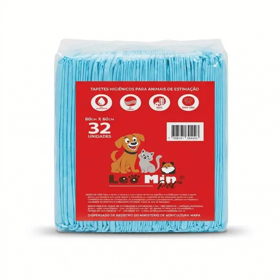 Tapete Higiênico Premium cães e gatos 80x60 Ultra Absorção Combate Mau Cheiro