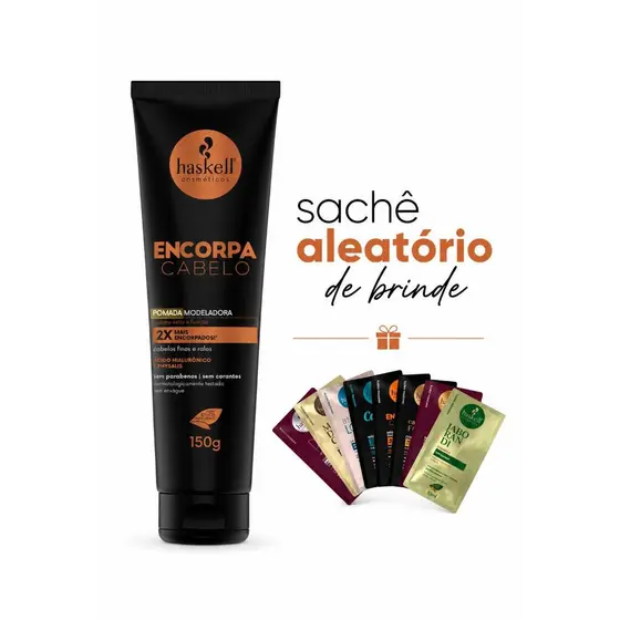 Pomada Modeladora Encorpa Cabelo Haskell 150gr Engrossadora