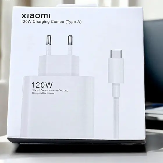Carregador Xiaomi 120W Completo Turbo Cabo USB + TIPO C Redmi Note