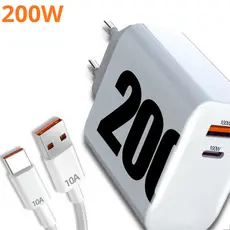 ORIGINAL Carregador Turbo 200w C Para Xiaomi Carregador Rápido 200w Tipo C Redmi Note 14 A14 A34 A54 Poco X6 Pro