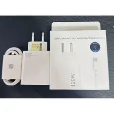 Carregador 120W Completo Turbo Cabo USB + TIPO C Xiaomi Redmi Note