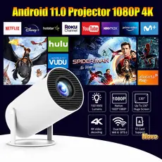 Mini Projetor Portátil Full HD 4K Suporte WiFi Bluetooth Cinema em Casa Android Celular USB HDMI