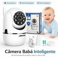 Câmera de Segurança WiFi 360° Full HD Interna com Áudio 2 Vias Detecção App YOOSEE