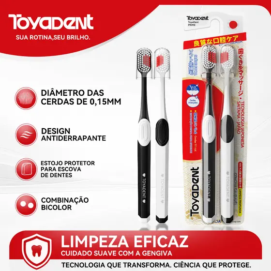 TOYADENT Escova de Dentes Love Version, Cerdas Pedex  Alemães, Design Japonês