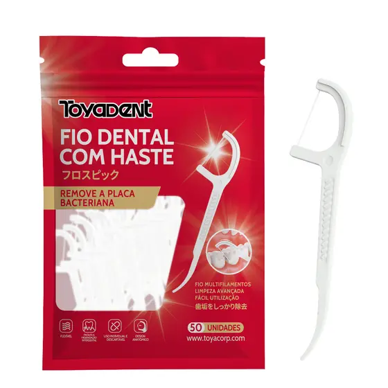 TOYADENT Kit 50 Peças Fio Dental Picks Palitos Dentais Escova Interdental Higiene Oral