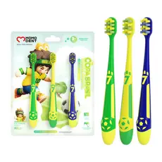 MOMODENT Escova de dentes infantil Cerdas ultrafinas - 4.000 + cerdas, limpeza profunda, 3 cores