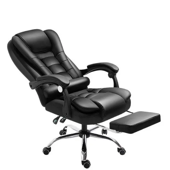 Cadeira de escritório reclinável ergonômica HEROI | Suporte de carga Extra grande de 150 kg | Couro duplo grosso | Ferra