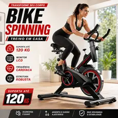 Bicicleta Bike Ergometrica Spinning Academia Fitness Profissional 120kg