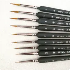 Kit 6 Pinceis Traços Finos Pintura Em Tela Aquarela Modelismo