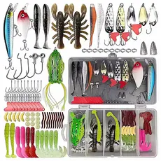 🎣 Kit 104/137 Iscas Artificiais - Meia Água com Anzol Duplo | Iscas Realistas para Pesca de Truta e Peixes