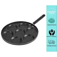Frigideira multifuncional antiaderente de sete furos, ovos fritos, hambúrgueres, rolos de omelete