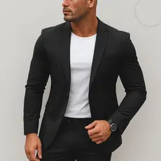 Blazer Masculino Slim Fit Premium Alfaiataria Sarja Com Elastano Esporte Fino