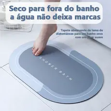 Tapete Absorvente Antiderrapante Impermeável para Banheiro Cozinha Quarto Secagem Rápida