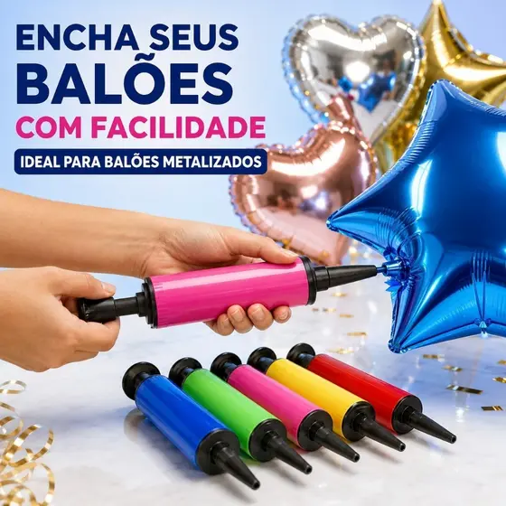 Bombinha manual para encher balões.