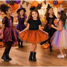 Fantasia Halloween - Saia de tule+tiara/kit 2 Peças