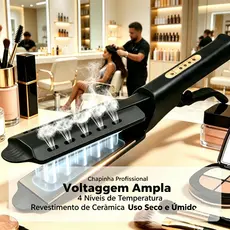 Alisador de Cabelo: Controle de Temperatura 4 Velocidades, Aquecimento Instantâneo, Adequado para Todas Texturas.