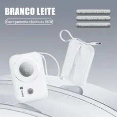 Power Bank Premium 20000 mAh 66W Turbo, Pequeno Grande Capacidade, Proteção Múltipla, Compatível Samsung/Xiaomi/Motorola