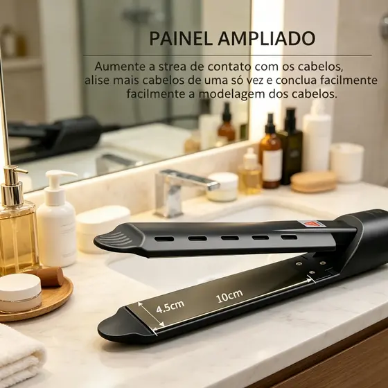 Chapinha Alisadora Titanium 4 Temperaturas 110/220V, Profissional, Todos os Tipos de Cabelo, Anti-Frizz, Liso Duradouro