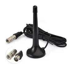 TV Antena Digital Portátil Interna Sinal Amplificado HD Cabo de 3 Metros