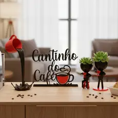 kit cantinho do café com xícara flutuante e bob