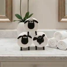 Suporte de Papel Higiênico Ovelha Carneiro Shaun Decoração de Banheiro