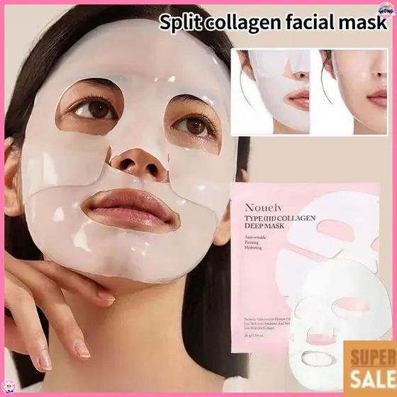 Máscara Facial Dividida De Biocolágeno-Reafirmante Para Cuidados Noturnos De Hidrogel Nutritivo A Pele-Hidratação Pro