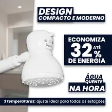 Chuveiro Elétrico Ducha SS Zagonel 3 Temperaturas 4400W 110v Ou 220v 5700W - Água Quente