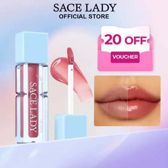 Gloss Labial SACE LADY  Suculento Longa e Duração Batom Brilhoso brilho