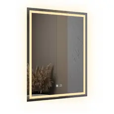Espelho LED Retangular 3 Cores Banheiro Dual Touch c/ Desembaçador - 90CmX70Cm 110V/220V
