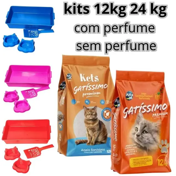 Areia Sanitária Higiênica Para Gatos Anti Odor Gatíssimo Pacote de 12kg