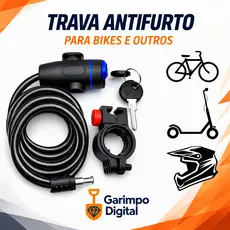 Trava Segurança Cadeado Para Bicicleta Moto Potao Suporte Chave Corrente Reforçada Prender Bicicleta Moto Scooter Bike