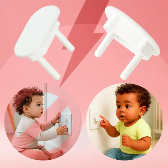 Kit 25 Protetor de Tomada para Bebes Segurança Anti-choque Elétrico