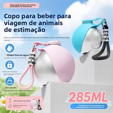 Garrafa de Água Portátil de Aço Inoxidável para Cães e Gatos, Bebedouro Dobrável com Retorno de Água, Grande Capacidade