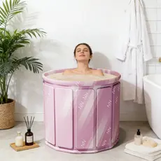 Banheira SPA Dobrável Adulto 254 Litros Ofurô Portátil 70cm com Drenagem Rápida