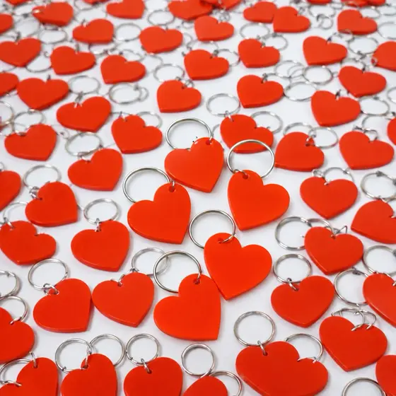 Chaveiro de coração De Amor fofo para casais e amizades | Lembrancinha aniversário presente datas especiais