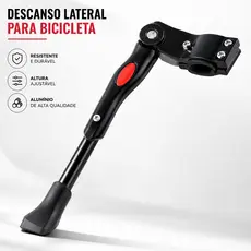 Descanso Lateral Pezinho Alumínio De Descanso Para Bike Bicicleta Regulavel Emborrachado Com Apoio Aluminio Mtb Speed