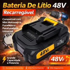Bateria De Lítio 48v Li-ion Recarregável Para Mini Motosserra Furadeira E Parafusadeira Universal