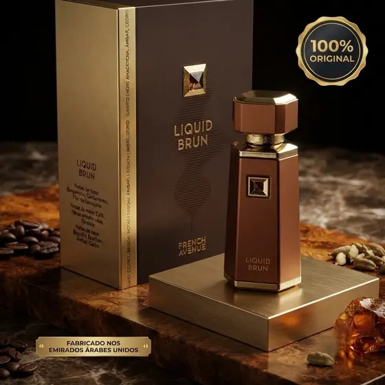👑✨ Perfume Árabe Liquid Brun French Avenue 100ml 100% Original Lacrado Luxo Amadeirado Baunilha Fixação Brutal 🥃🔥