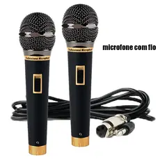 【voz etérea】Microfone Profissional com Fio 5m, Alta Qualidade, Som Claro para Karaokê, Igrejas, Palestras e Ev