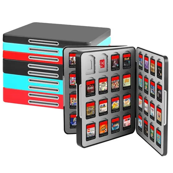Estojo Rígido Magnético para Nintendo Switch 2 - Cabe 12 Cartuchos + 12 SD, Anti-Impacto, Portátil
