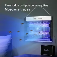 Mata Insetos Elétrico com Lâmpada UV, Armadilha de Insetos, Mata Pernilongo e Dengue Mosquito Lâmpada