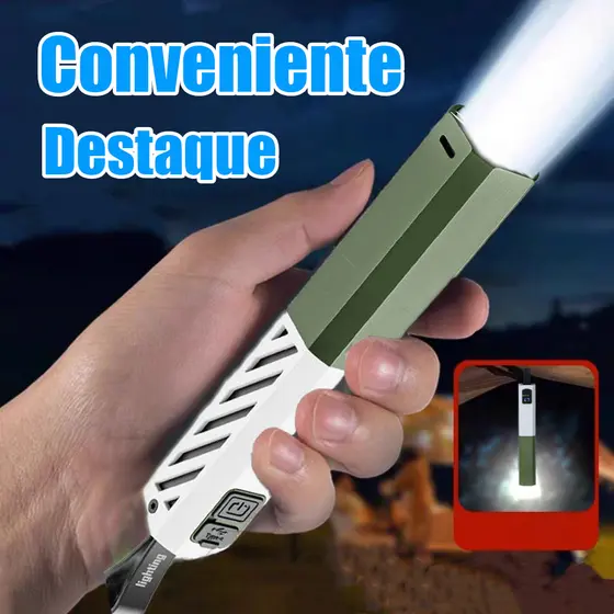 Lanterna Super Potente Zoom 5000M Recarregável À Prova d’Água Fazenda Acampamento Camping Segurança