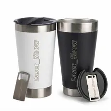 Copo Térmico Personalizado Seu Nome Gravação a Laser 473ml Tampa Com Abridor