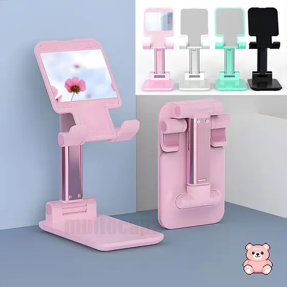 Suporte De Celular Universal Mesa Apoio Dobrável Tablet Base Portátil e Antiderrapante Ajustável Portátil de Mesa ZJ001