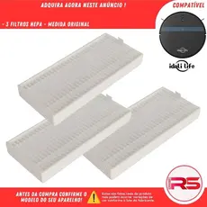 Kit 3 Filtros Hepa para Robo Aspirador IDALI LIFE V3S PRO DF-ILRO066