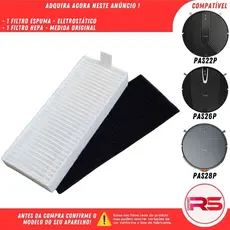 Filtro Hepa Espuma Eletrostática Para Robô Aspirador COMPATÍVEL-PHILCO PAS22P PAS26P PAS28P