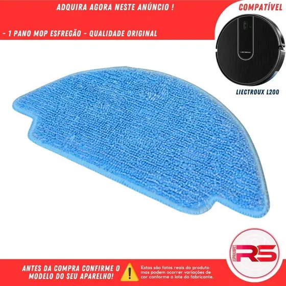 Pano Mop Esfregão Flanela para Robo Aspirador Liectroux L200