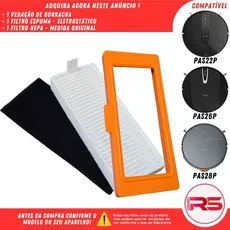 Filtro Hepa Borracha Vedação Espuma Eletrostática Aspirador COMPATÍVEL-PHILCO PAS22P PAS26P PAS28P