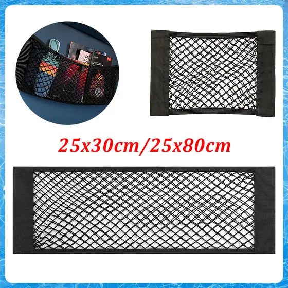 1/2/3 peças Organizador Porta Malas Rede Elástica Velcro Carro Bolsa Armazenamento Universal