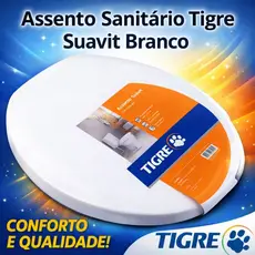 Assento Sanitário Almofadado Qualidade Oval Suavit Tigre Original Tampa Vaso Deca Celite Universal
